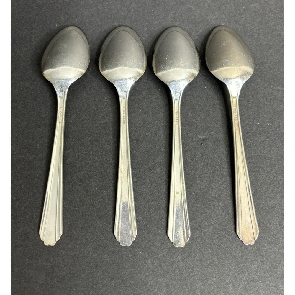 4 National Silver Co Lady Joan Teaspoons 6 1/8